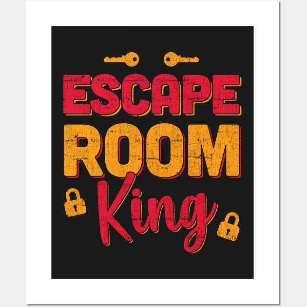 Escape Room King Puzzle Game Escaping Team graphic Wall Art by theodoros20